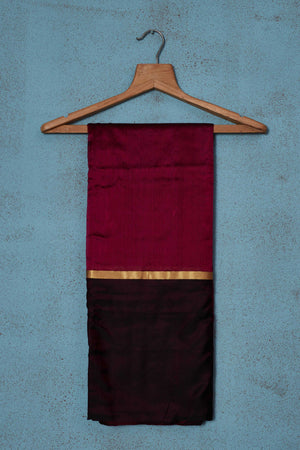 Buy magenta Pattu silk saree online in USA with black Mashru border. Look your best on festive occasions in latest designer saris, pure silk saris, Kanchipuram silk sarees, handwoven sarees, tussar silk sarees, embroidered sarees from Pure Elegance Indian fashion store in USA.-blouse