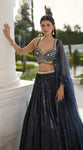 30Z192A-RO Sequin Embroidery Lehenga with Blouse