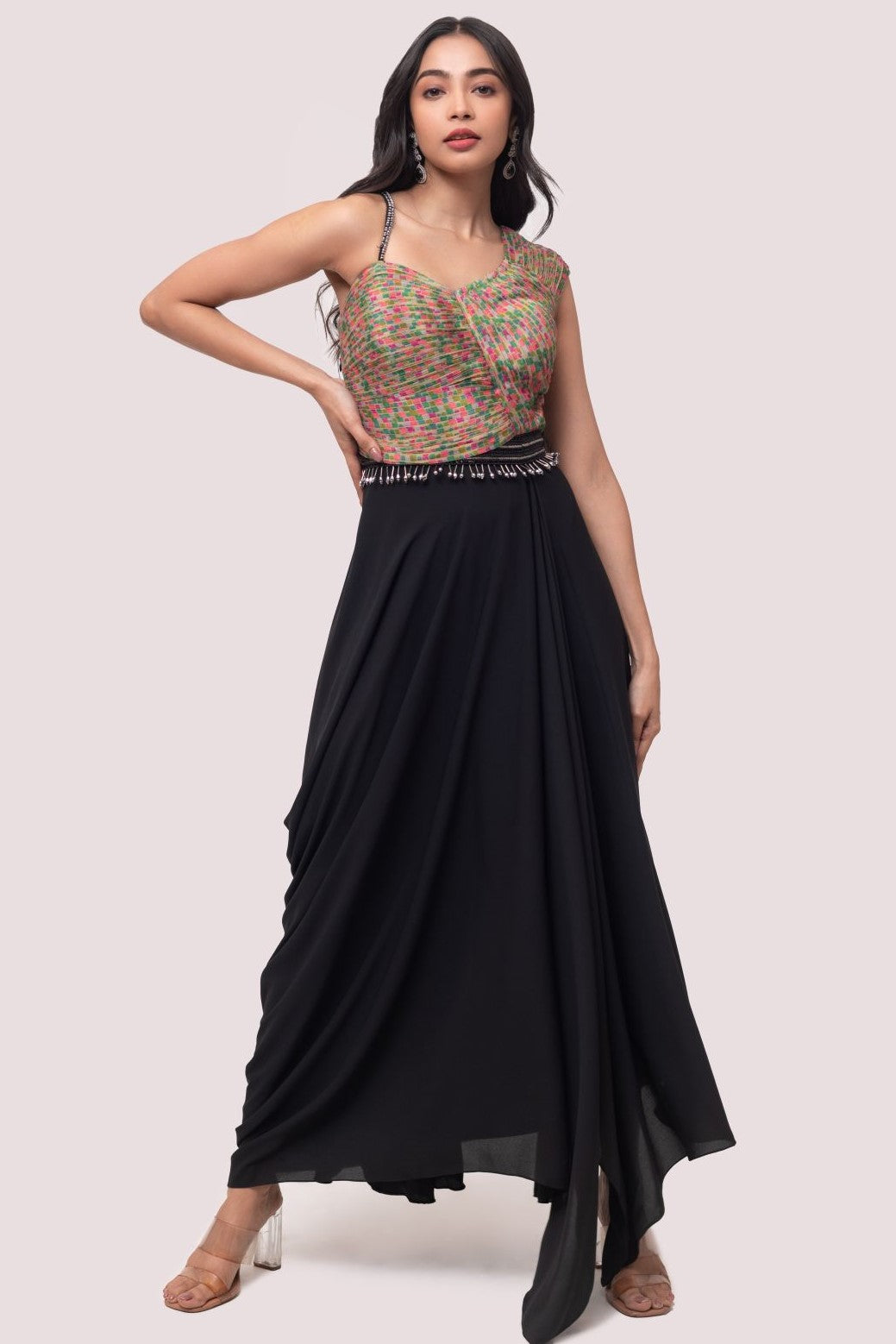 Gerogette Skirt Black Fancy Blouse Designer Latest Net Dupatta Indian  Ethnic Traditional Wear Chania Choli Lehenga for Women Girls Lenga 1 - Etsy