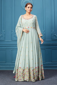 510045 Pastel Green Anarkali Suit Set With Dupatta 510045 Pastel Green Anarkali Suit Set With Dupatta