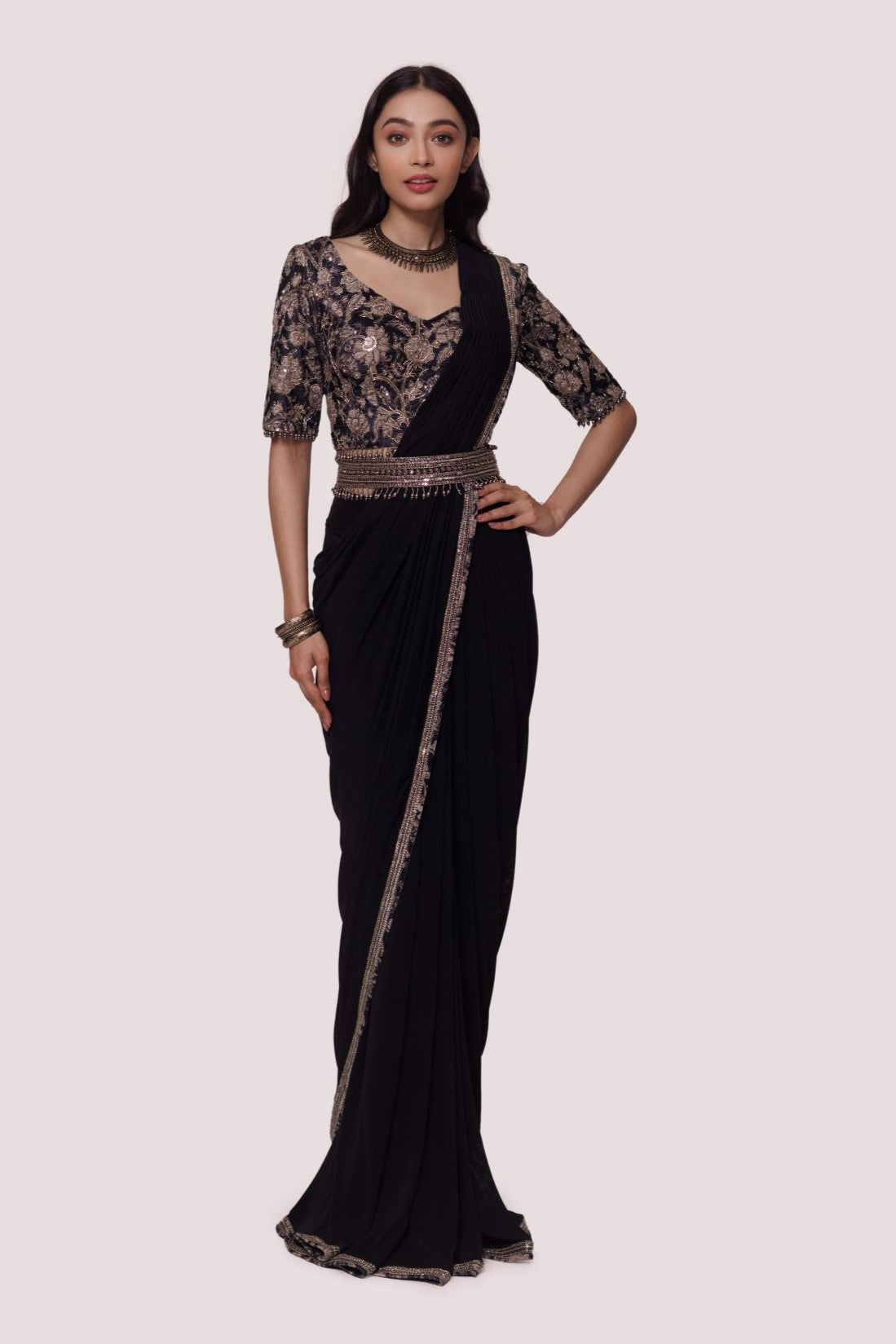 Shop Black Net Saree With Velvet Blouse Online in USA Pure Elegance Shop Black Net Saree With Velvet Blouse Online in USA Pure Elegance