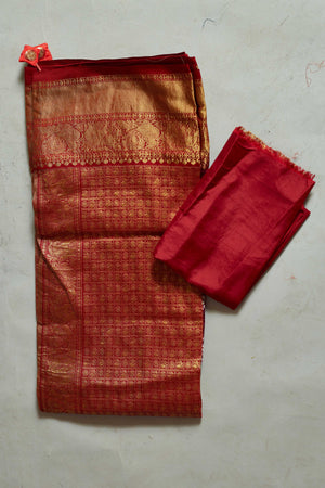 Buy wine color bandhej Kanjivaram silk sari online in USA with zari border. Look your best on festive occasions in latest designer sarees, pure silk sarees, Kanjivaram silk saris, handwoven saris, tussar silk sarees, embroidered saris from Pure Elegance Indian clothing store in USA.-blouse
