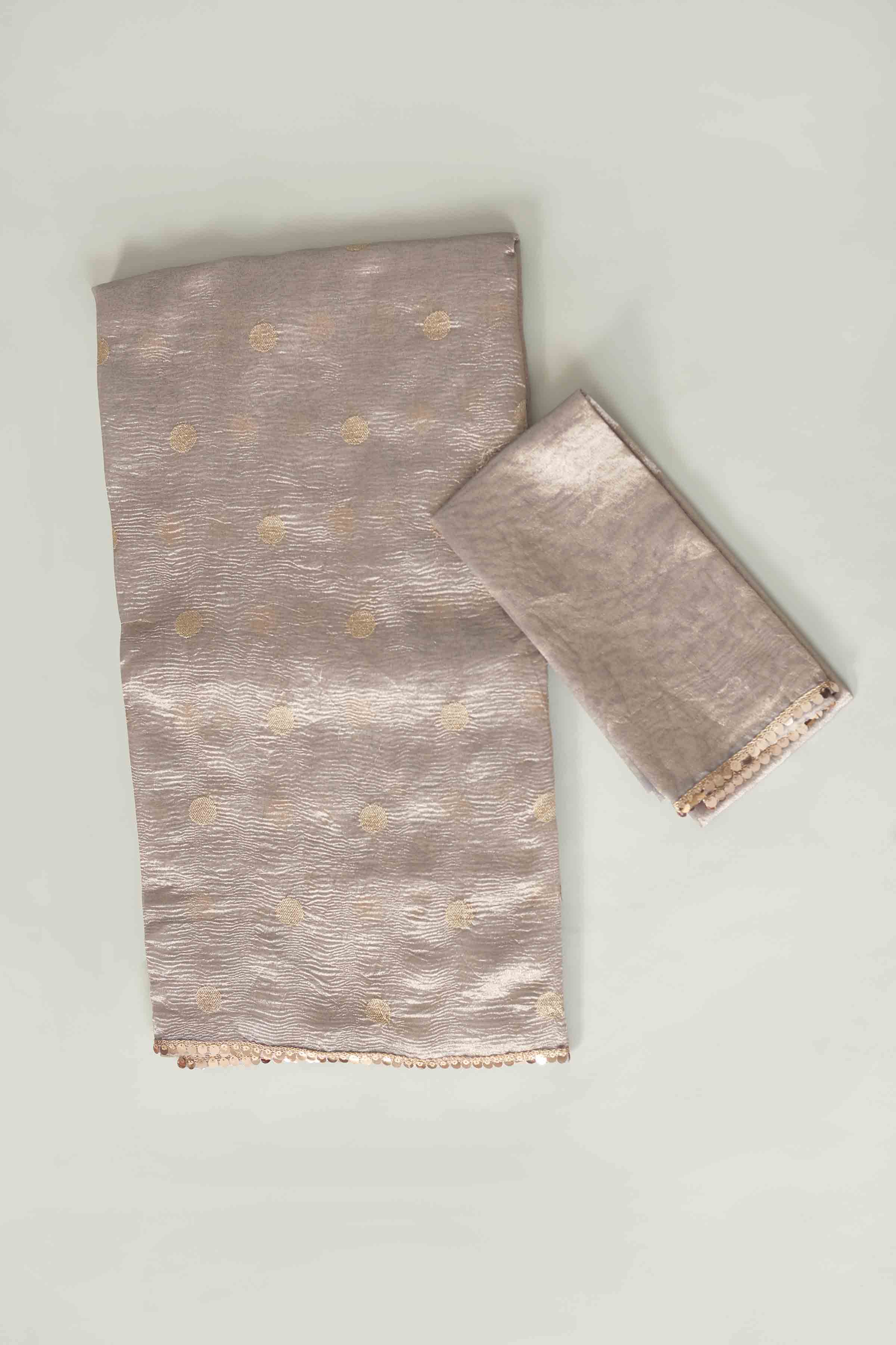 Shop stunning grey floral print Kota silk sari online in USA. Look your best on festive occasions in latest designer saris, pure silk saris, tissue silk sarees, handwoven saris, tussar silk sarees, linen sarees,  summer sarees from Pure Elegance Indian clothing store in USA.-blouse