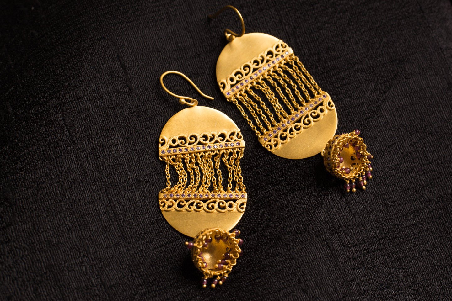 20a434-silver-gold-plated-amrapali-earrings-amethyst-zircon-jhumka-cut-work