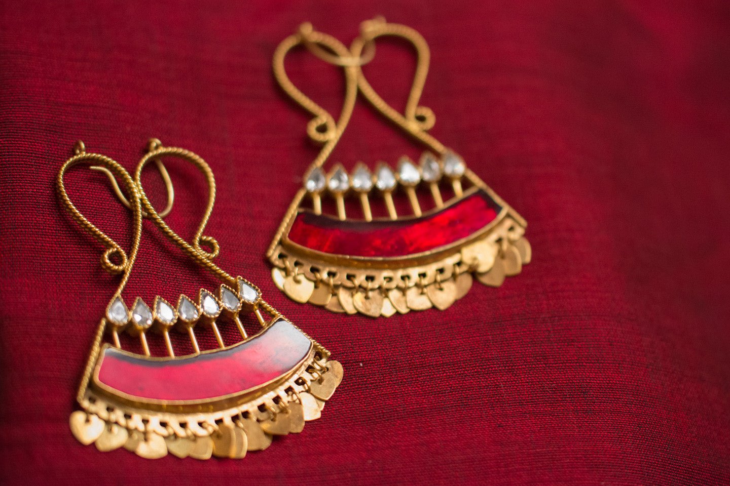 20a435-silver-gold-plated-amrapali-earrings-red-enamel-zircon-alternate-view