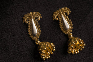 20a451-silver-gold-plated-amrapali-earrings-post-leaf-motif-chandelier