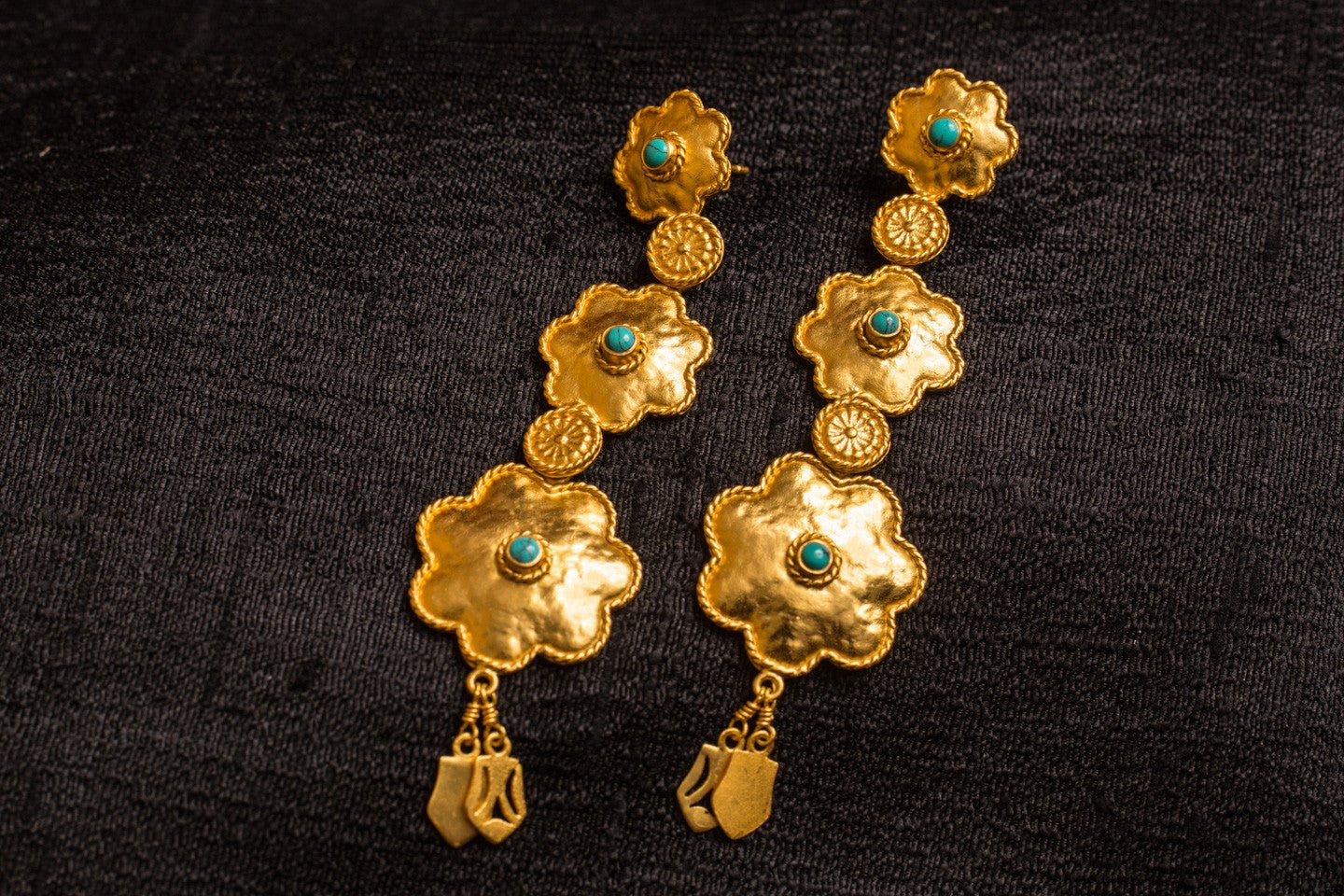 20a474-silver-gold-plated-amrapali-earrings-floral-design-turquoise