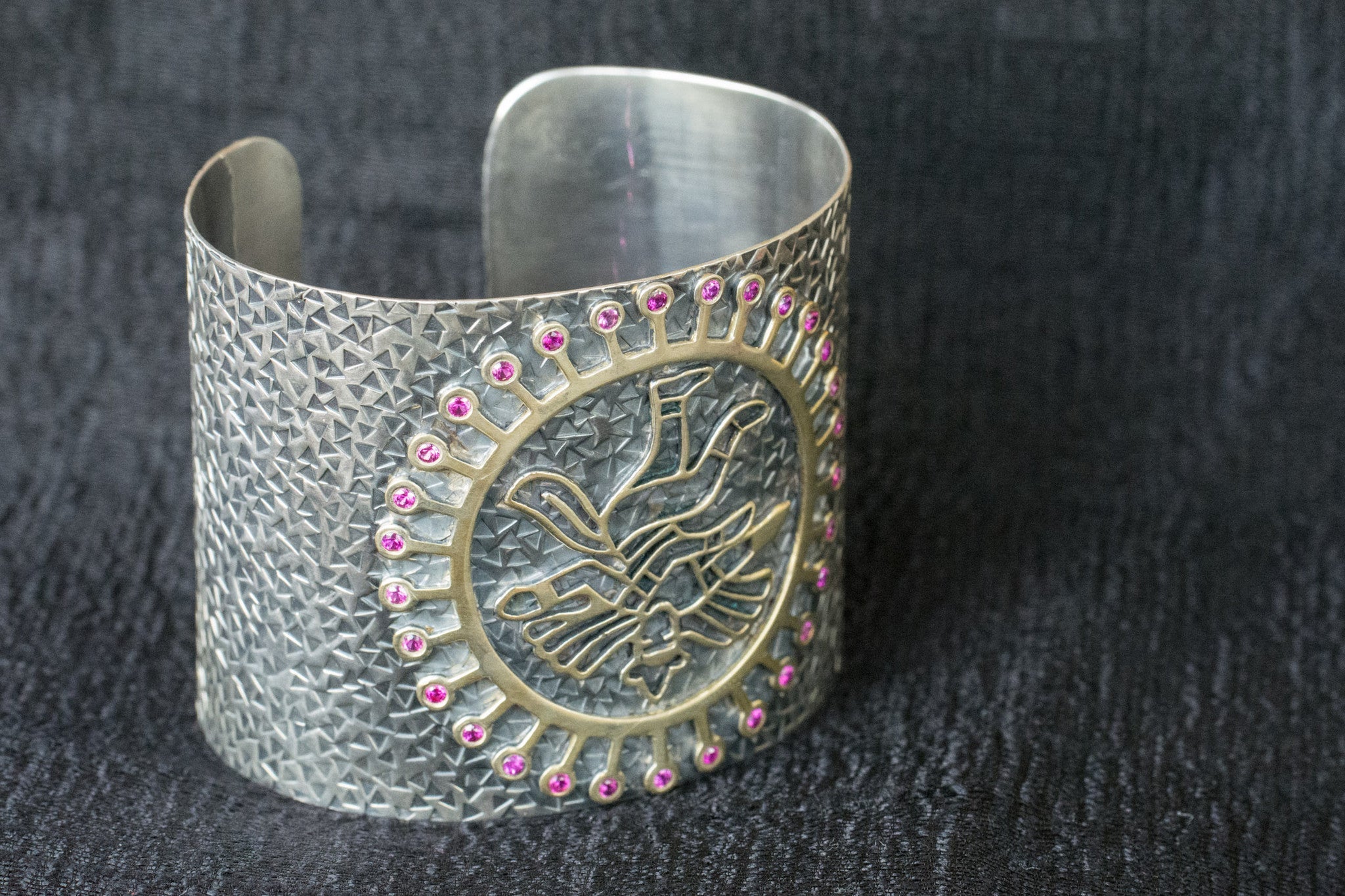 20a545-silver-gold-plated-amrapali-bracelet-two-tone-cuff-pink-zircon