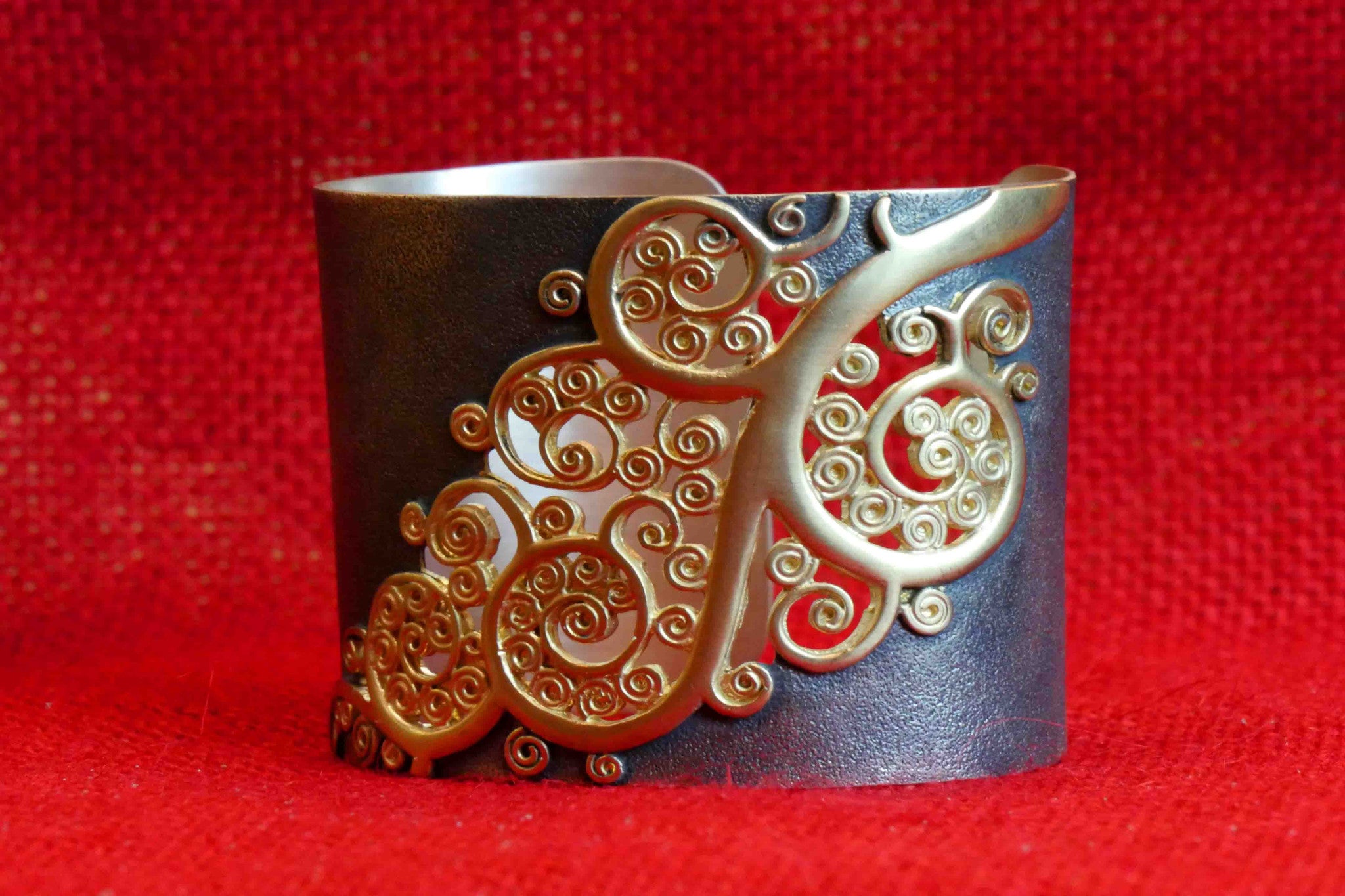 Silver Gold Plated Cuff Bracelet