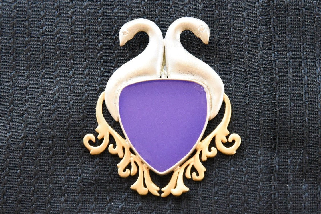 20A882 Silver Gold Plated Enamel Pendent