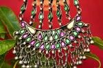 Buy silver Amrapali colored glass thread necklace online in USA at Pure Elegance. Our fashion store brings an exquisite collection of Indian silver jewelry for women in USA.-full view