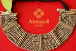 Buy Amrapali mutli chain silver necklace online in USA. Pure Elegance fashion store brings an alluring range of ethnic Indian silver gold plated jewelry in USA.-closeup