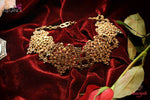 Shop Silver Gold Plated Filigree Glass Choker Necklace online in USA from Amrapali.  If you are looking for Indian silver jewelry in USA, then Pure Elegance Indian fashion store is the place for you. A whole range of exquisite of ethnic Indian jewelry is waiting for you on our shelves, you can also opt to shop online.-flat lay