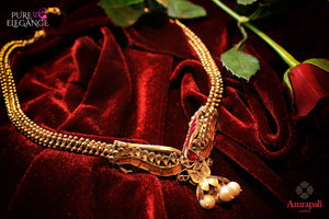 Shop online Silver Gold Plated Pearl Glass Necklace online in USA from Amrapali.  If you are looking for Indian silver jewelry in USA, then Pure Elegance Indian fashion store is the place for you. A whole range of exquisite of ethnic Indian jewelry is waiting for you on our shelves, you can also opt to shop online.-flat lay