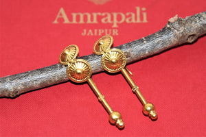 Buy beautiful Amrapali silver gold plated delicate earrings online in USA. Complete your festive look with exclusive silver gold plated jewelry, gold plated earrings, silver jewelry, silver earrings from Pure Elegance Indian fashion store in USA.-flatlay