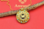 Shop stunning gold plated butterfly pendant necklace online in USA. Shop beautiful Amrapali jewelry, gold plated necklaces, silver jewelry, wedding jewelry, gold plated earrings from Pure Elegance Indian fashion store in USA.-front