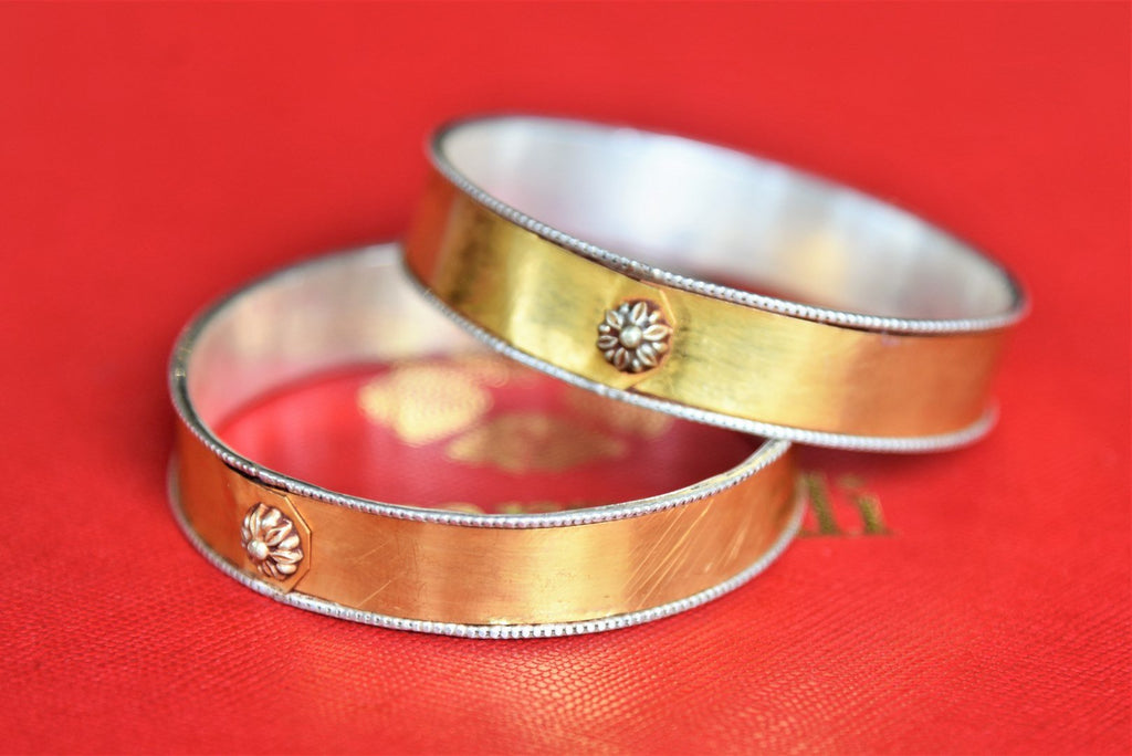 Buy stunning Amrapali gold plated silver bangles online in USA. Shop exclusive gold plated jewelry, wedding jewelry , bridal jewelry, gold plated earrings, silver jewelry from Amrapali at Pure Elegance Indian fashion store in USA.-full view