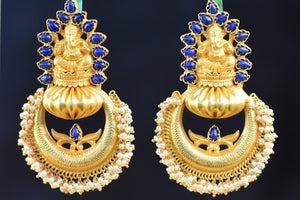 20A597-Silver-Gold-Plated-Ganesh-Amrapali-Earrings-A