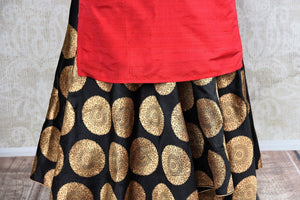 Buy Black Banarasi Lehenga Skirt online from Pure Elegance or visit our store in USA. We bring a stylish range of designer lehenga skirts online for Indian women-skirt