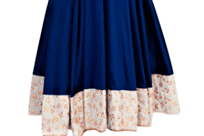 Buy electric blue silk skirt with raw silk crop top online in USA. Give a touch of elegance to your style with an exclusive range of Indian dresses, designer lehengas from Pure Elegance Indian fashion store in USA or shop online.-skirt
