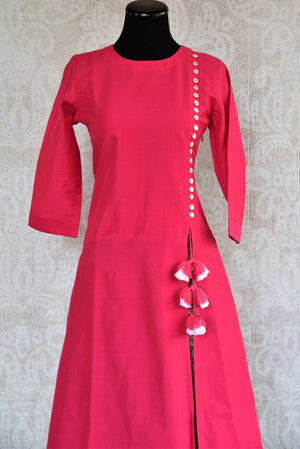 401965, Indian traditional cotton kurta plazzo set from Pure Elegance is available online or at our store near Edison. Perfect for any wedding, reception or engagement. Top View.