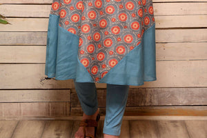 Shop grey color printed cowl neck cotton silk kurta with slim pants online in USA. Pick your favorite Indian designer suits and dresses from Pure Elegance clothing store in USA. Make your ethnic collection complete with a range of Indian sarees, Anarkali suits, designer lehengas also available on our online store. -pants