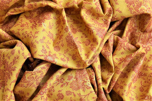Buy stunning yellow and red floral Kani weave stole online in USA. Shop beautiful designer stoles, embroidered dupattas, Banarasi dupattas, handwoven dupatta from Pure Elegance Indian fashion store in USA.-closeup