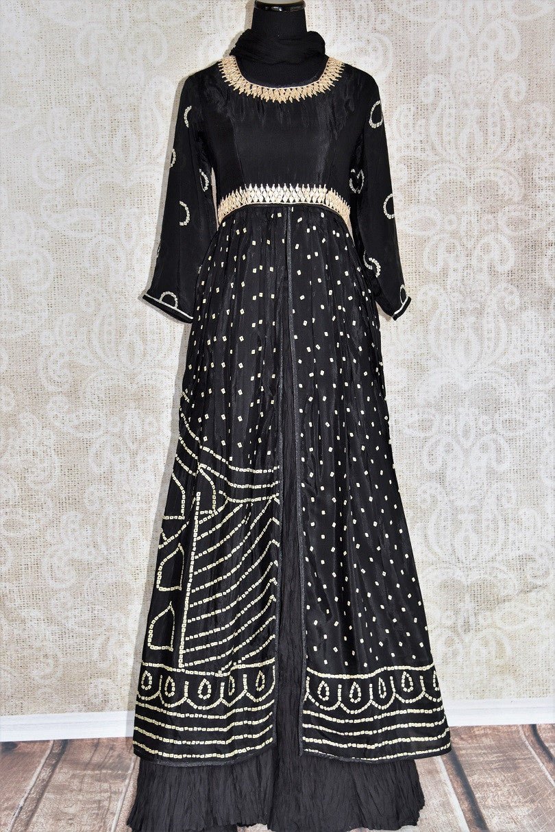 Black Pearl Embellished Cape And Palazzo Set | Ridhima Bhasin – KYNAH