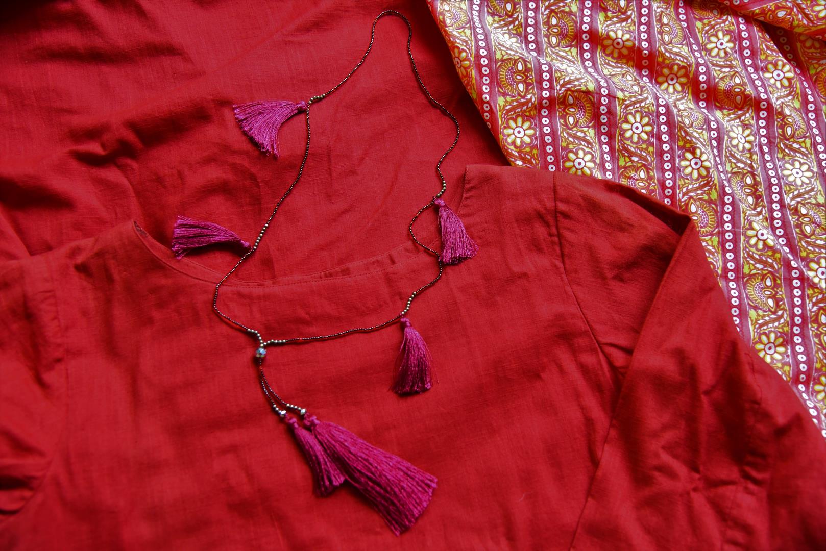 Buy maroon linen kurta online in USA with printed cotton salwar from Pure Elegance Indian fashion store in USA. Make a stylish fashion statement this summer with a range of exquisite Indian designer dresses available online and at our clothing store in USA. Shop now.-details