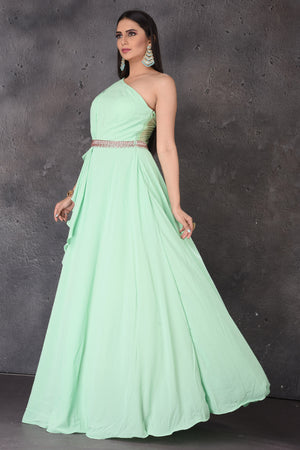 502901 Mint Green One Shoulder Designer Gown 502901 Mint Green One Shoulder Designer Gown