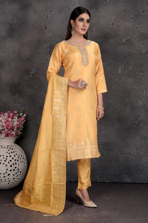 Buy stunning yellow embroidered palazzo suit online in USA with matching dupatta. Set a fashion statement at parties in designer Indian dresses, Anarkali suits, designer lehengas, gowns, Indowestern dresses from Pure Elegance Indian fashion store in USA.-dupatta