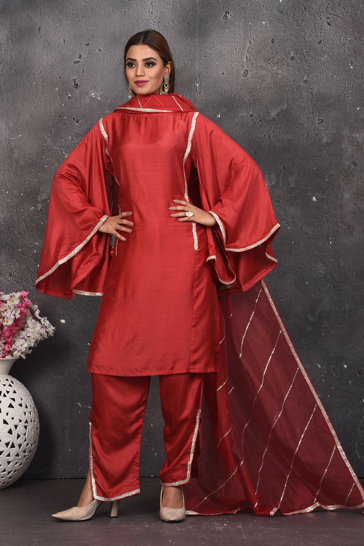 Punjabi Suit - Red – ZIVA COUTURE
