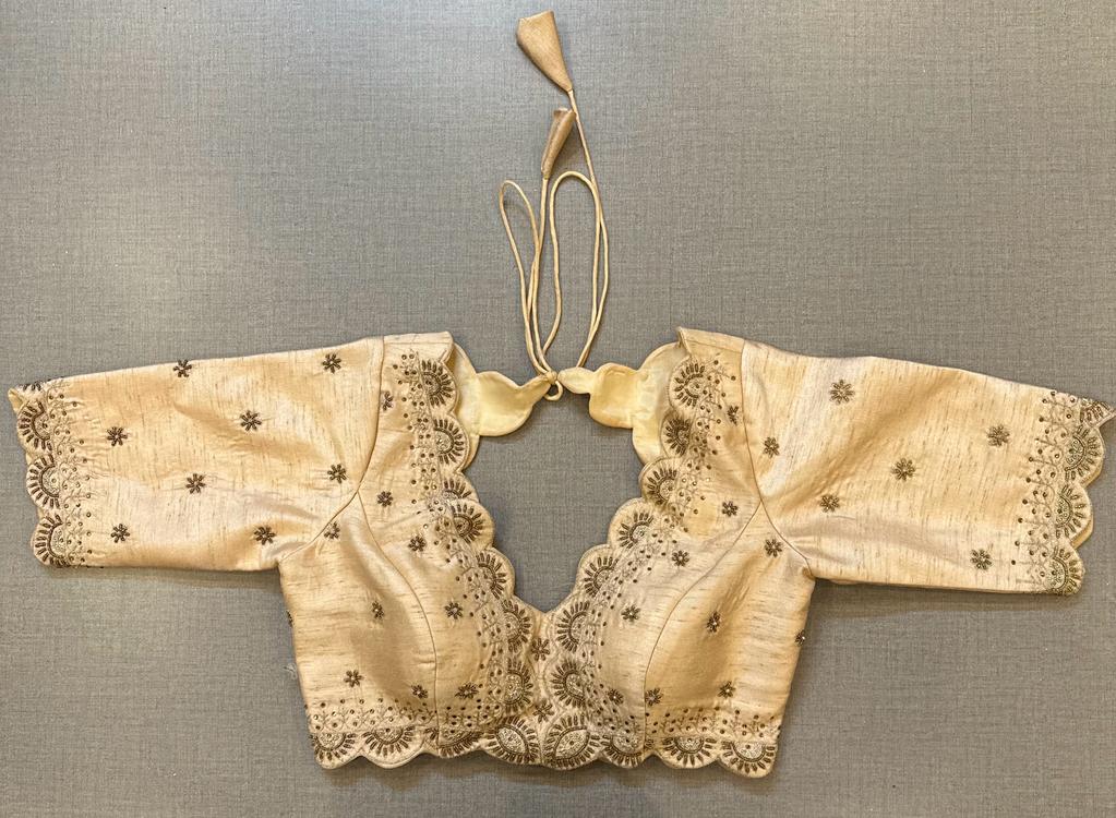 50W502-RO - Exquisite Cream Embroidered Designer Blouse