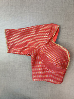 New Ready-Made Stitched Women's Raw Silk Solid Sleeveless Saree