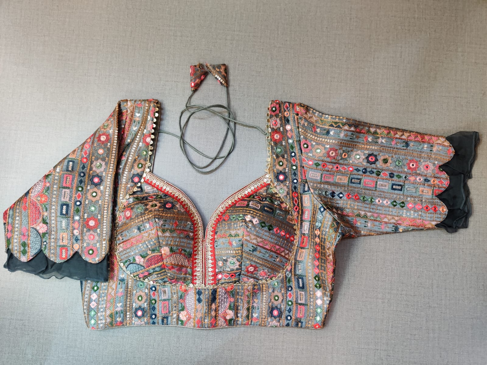 Thread Embroidery Blouse on Pinterest