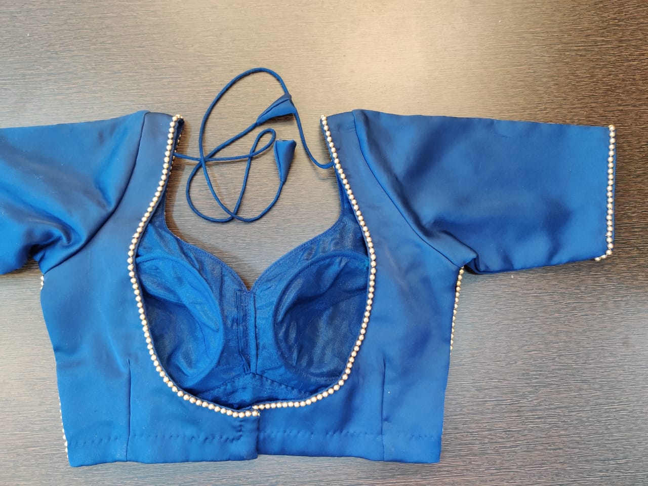 Electric Blue Epaulette Blouse - Ready-to-Wear