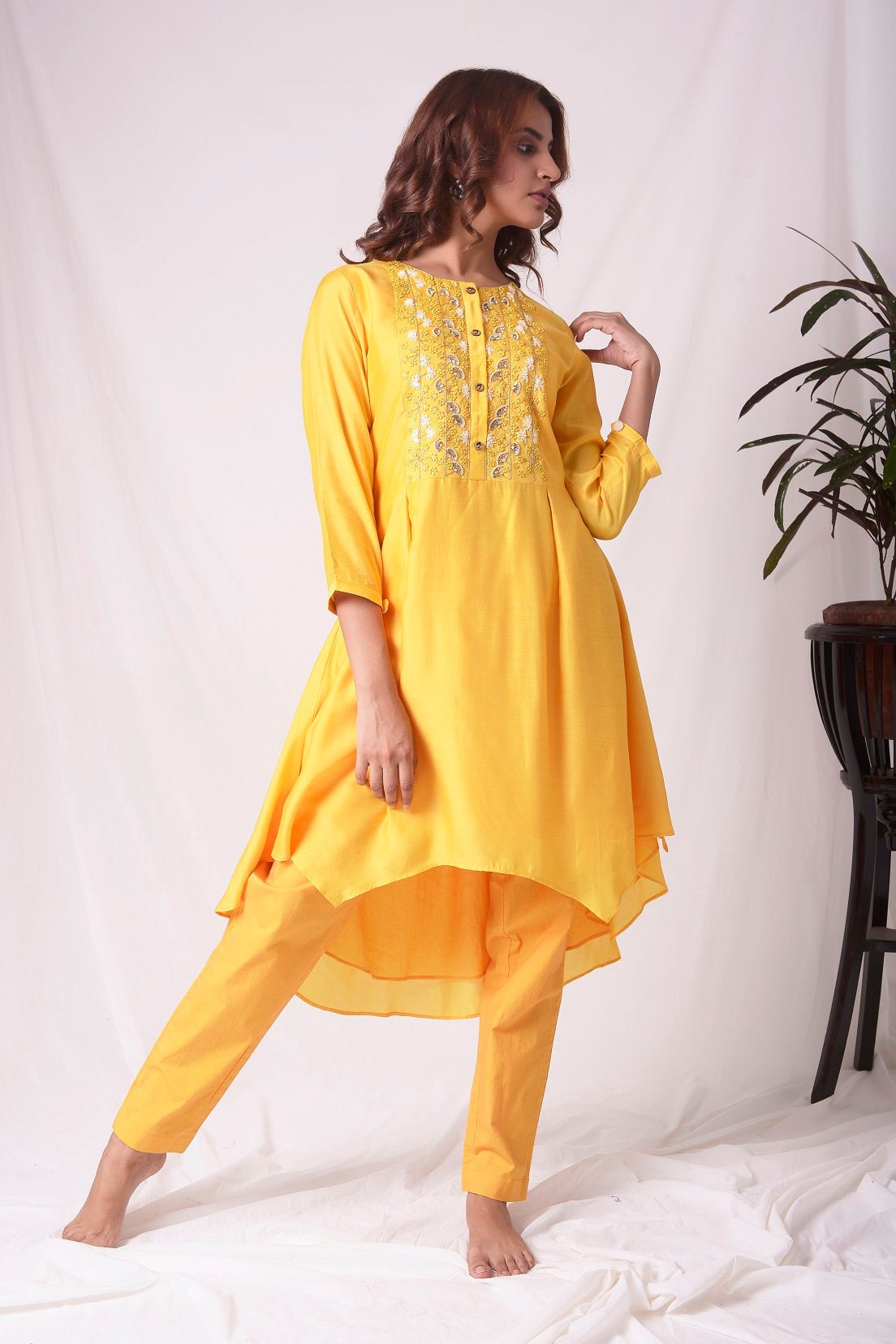 Buy Jaipur Kurti Yellow Printed Kurta & Palazzo Set for Women's Online @  Tata CLiQ