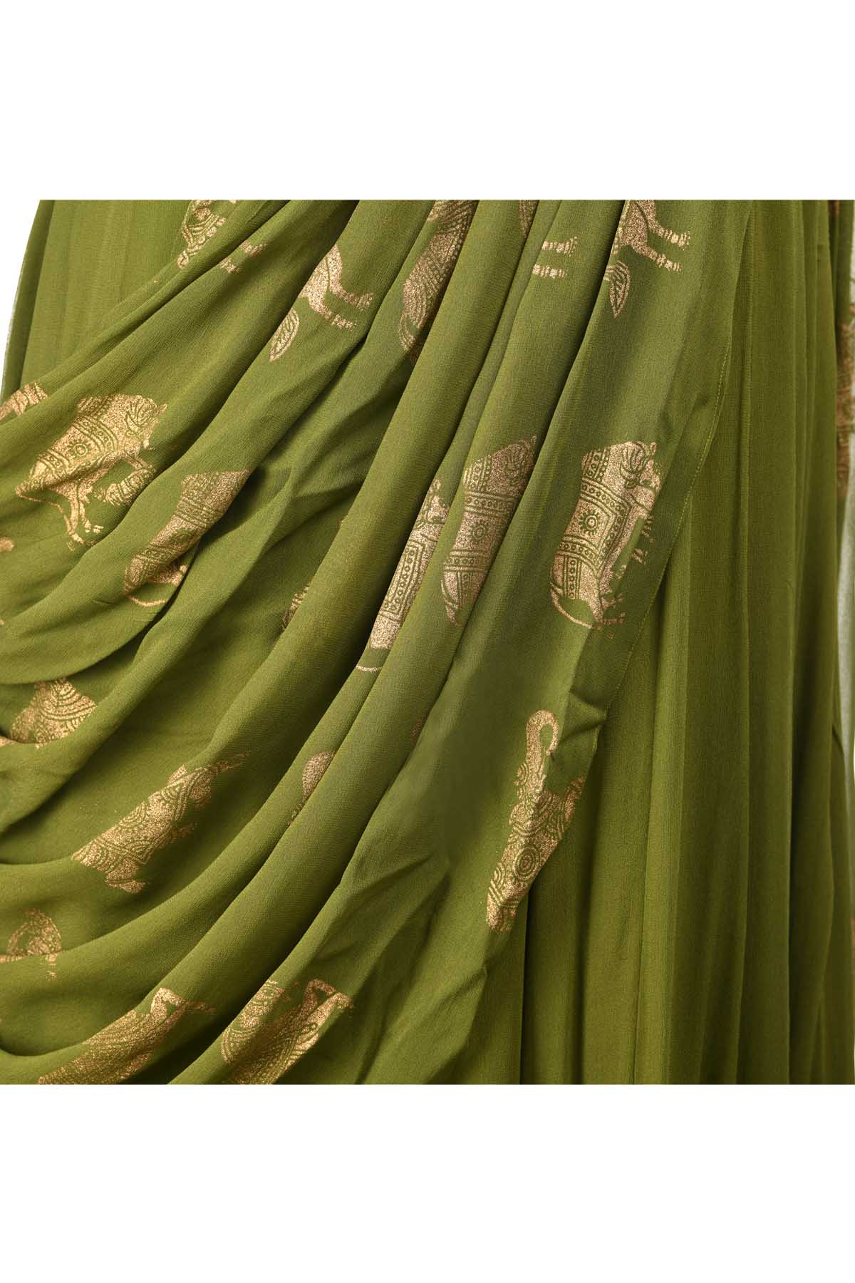 Shop beautiful green embroidered maxi dress online in USA with draped dupatta. Shine at weddings and special occasions with beautiful Indian designer Anarkali suits, traditional salwar suits, sharara suits, designer lehengas from Pure Elegance Indian clothing store in USA.-dupatta