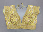 Buy this yellow color beautiful sequin designer blouse from Pure Elegance. A perfect go-to combination for your contemporary yet ethnic look. Elevate your Indian saree style with exquisite readymade sari blouse, embroidered saree blouses, Banarasi sari blouse, and designer sari blouse from Pure Elegance Indian clothing store in USA.- Front View