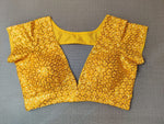 50w143-RO- Yellow Embroidery Designer Saree Blouse