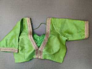 50w178-RO  Green Silk Designer Indian Saree Blouse