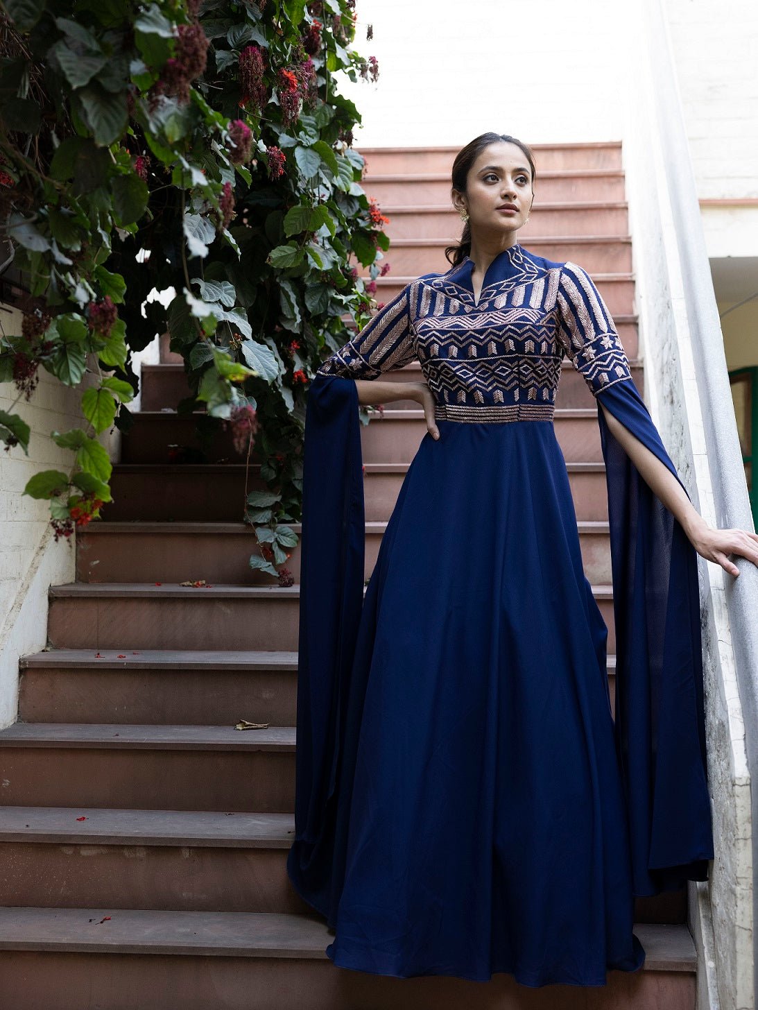 OOjas fashion Women Gown Blue Dress - Buy OOjas fashion Women Gown Blue  Dress Online at Best Prices in India | Flipkart.com