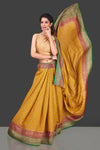 Buy online attractive yellow georgette Benarasi sari in USA with pink green zari border. Shop beautiful Banarasi georgette sarees, tussar saris, pure muga silk saris in USA from Pure Elegance Indian fashion boutique in USA. Get spoiled for choices with a splendid variety of Indian sarees to choose from! Shop now.-full view