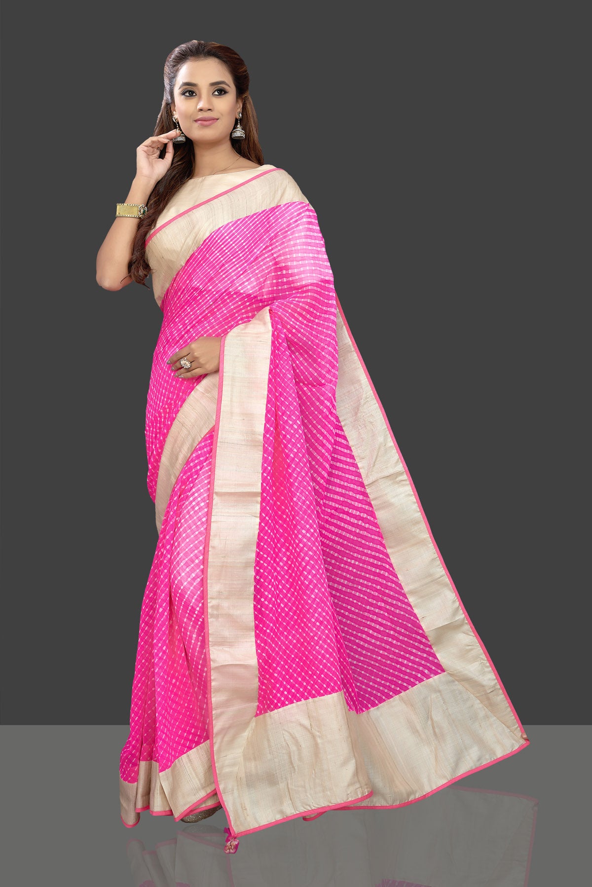 Party wear Cotton Rajasthani Leheriya Saree at Rs 1500/piece in Madanapalle  | ID: 2851452778897