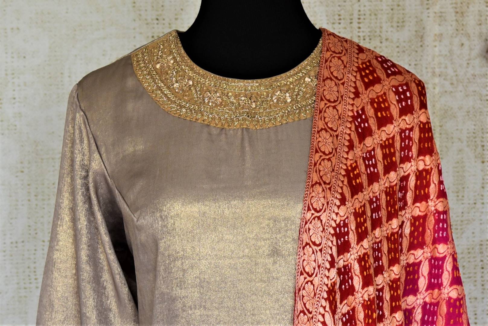 Buy W Gold Womens Shimmer Dupatta | Shoppers Stop