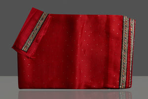 Buy stunning red organza saree online in USA with embroidered border. Keep your Indian wardrobe update with exclusive designer sarees, pure silk sarees, handloom silk sarees, Banarasi sarees from Pure Elegance Indian fashion store in USA.-blouse