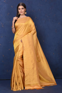 Buy stunning beige golden Kanjivaram silk sari online in USA. Flaunt your ethnic style at weddings and festive occasions in exquisite Indian sarees, Kanjeevaram sarees, handloom sarees, designer sarees, embroidered sarees from Pure Elegance Indian saree store in USA.-full view