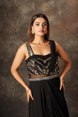 Buy HALFSAREE STUDIO Rama Designer Gown set in Net with Zari work Online at  Best Prices in India - JioMart.
