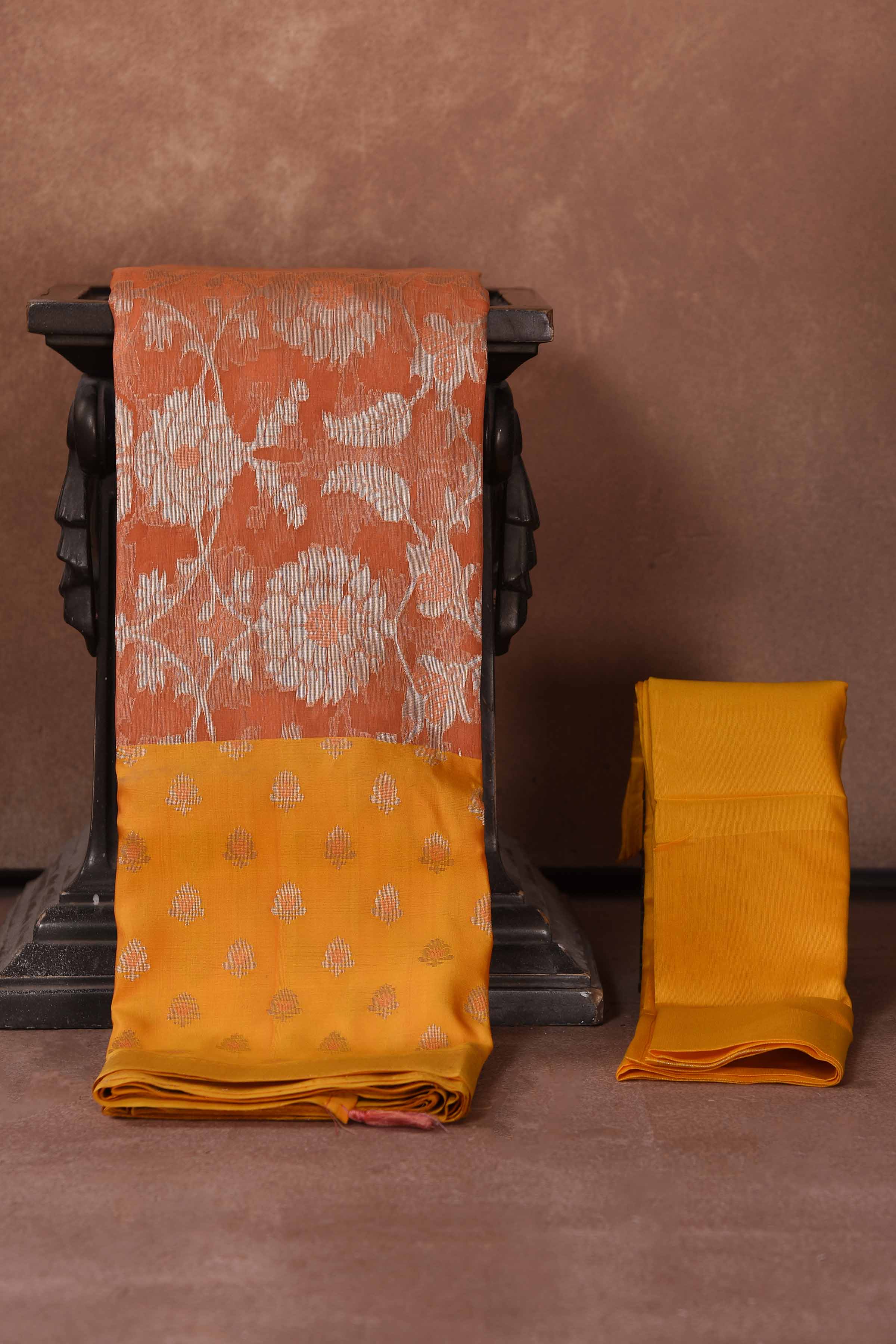 Shop beautiful fancy kora saree sari online in USA with yellow border. Keep your ethnic wardrobe up to date with latest designer sarees, pure silk saris, Kanchipuram silk sarees, handwoven sarees, tussar silk saris, embroidered sarees, soft silk sarees, Kora silk sarees from Pure Elegance Indian saree store in USA.-blouse