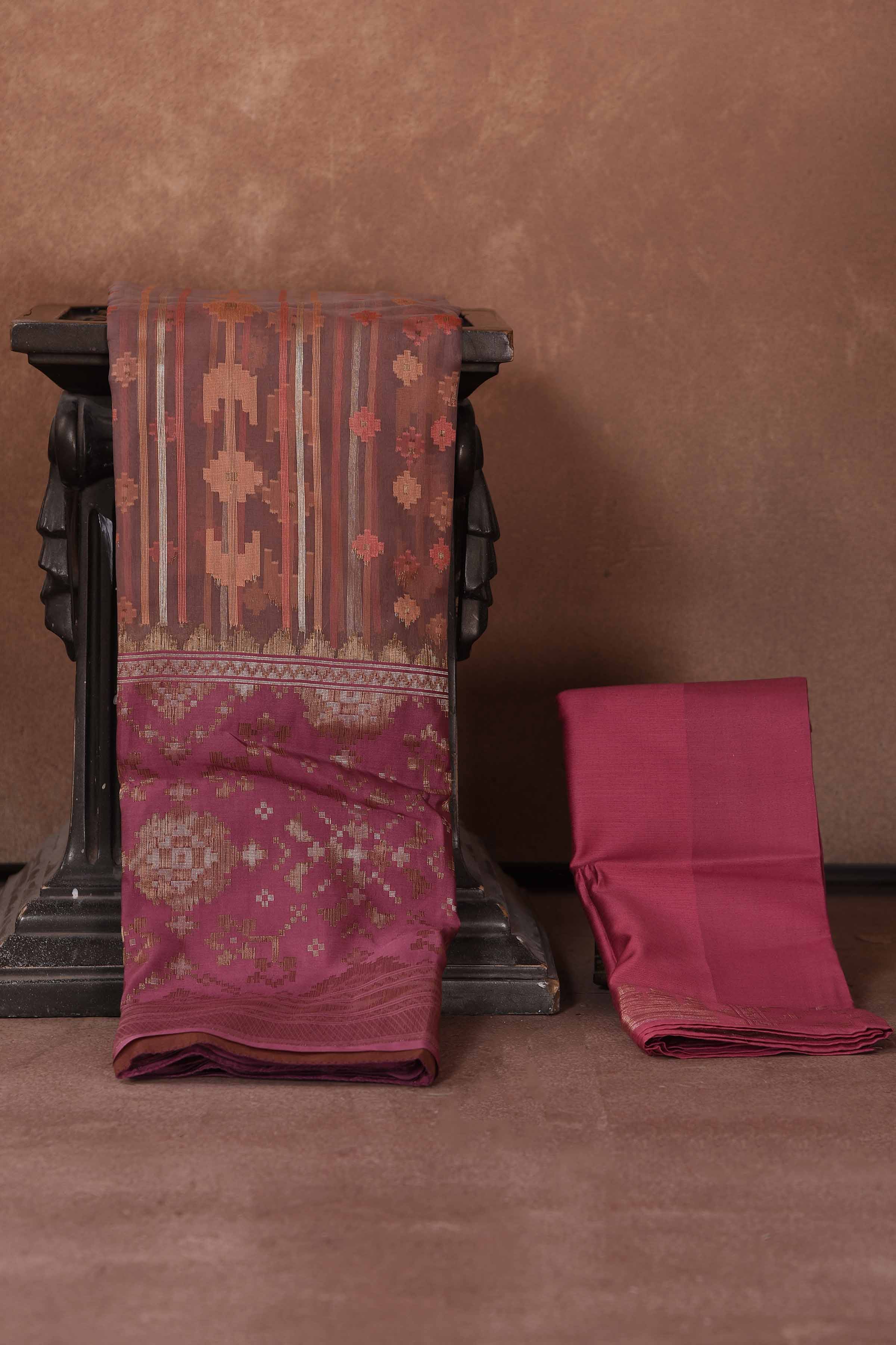 Shop beautiful pink fancy kora saree sari online in USA. Keep your ethnic wardrobe up to date with latest designer sarees, pure silk saris, Kanchipuram silk sarees, handwoven sarees, tussar silk saris, embroidered sarees, soft silk sarees, Kora silk sarees from Pure Elegance Indian saree store in USA.-blouse